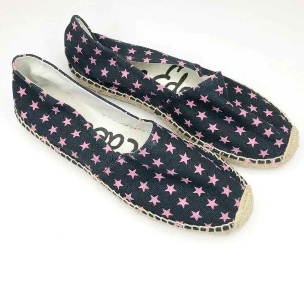 Sam Edelman Pink Star Espadrille Shoes - Picture 2 of 7